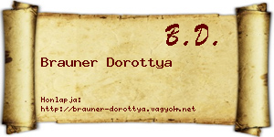 Brauner Dorottya névjegykártya